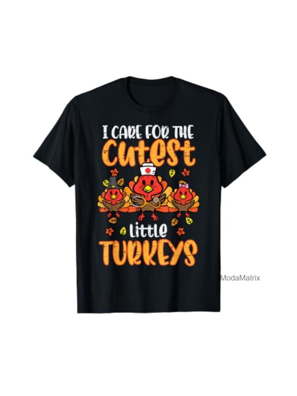 Thanksgiving Nurse Scrub Top Short Sleeve Letter Print Tee